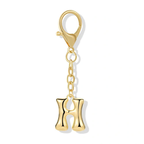 Bubble Initial Letter - Bag Charm