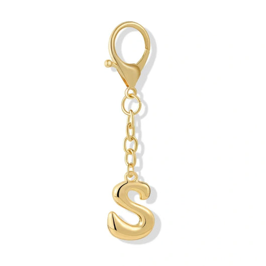 Bubble Initial Letter - Bag Charm